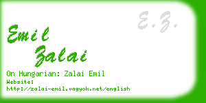 emil zalai business card